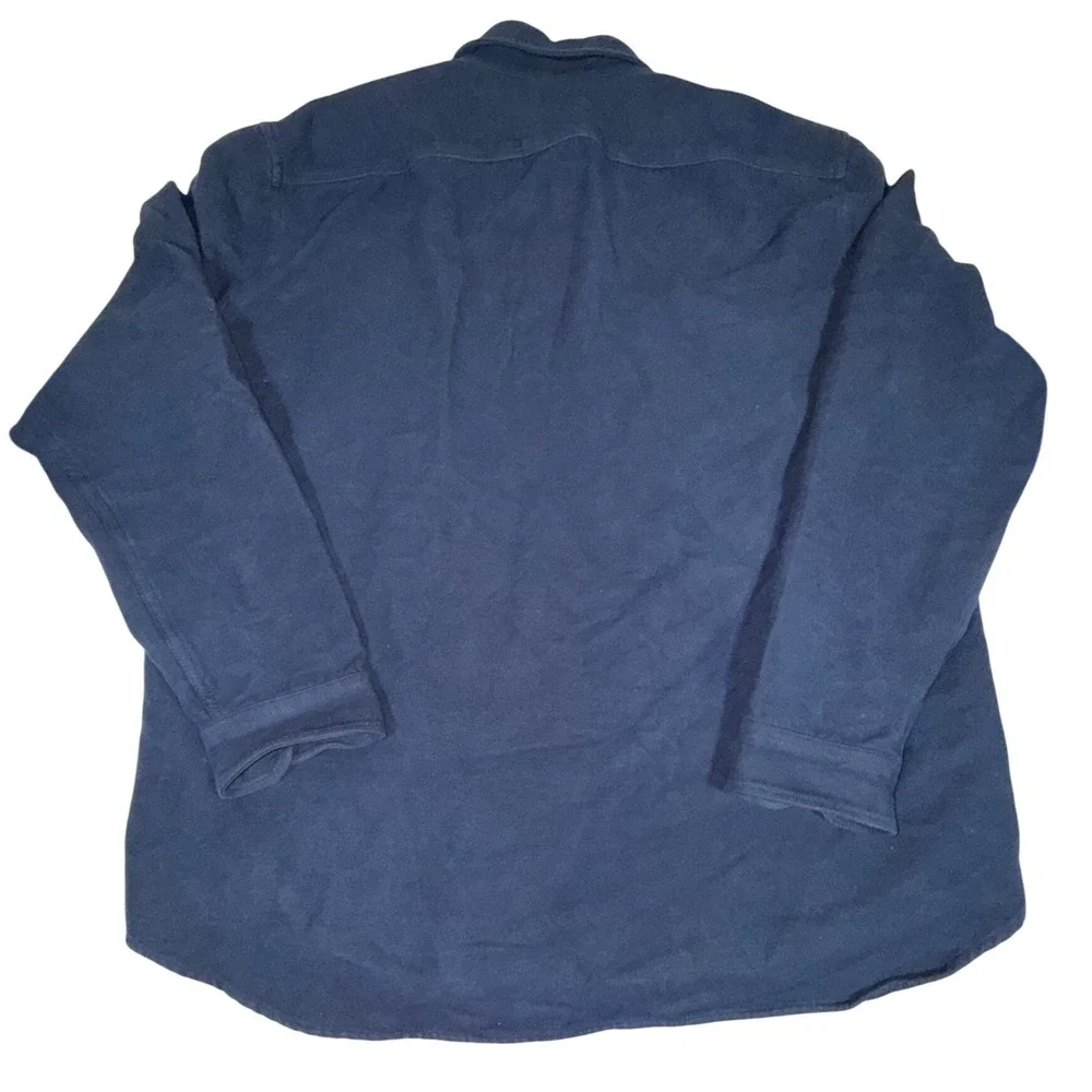 J.Crew The Sporting Life Knit Workshirt Mens 3XLT Navy Button Pocket K1203